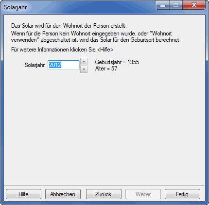 Eingabeassistent Solarjahr